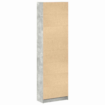 Betoninharmaa vaatekaappi ovella Hedie 55x25x189cm (puinen)