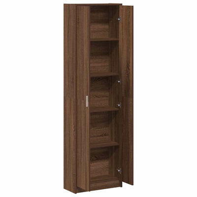 Ruskea tammi vaatekaappi hyllyllä Niculuna 55x25x189cm (puinen)