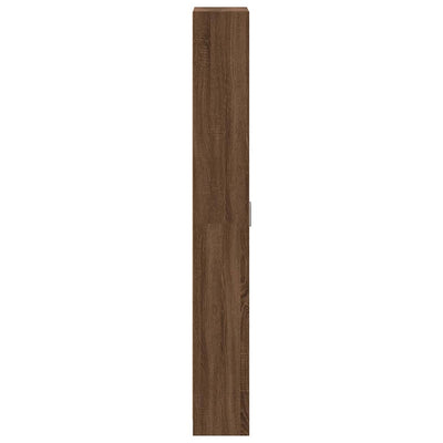 Ruskea tammi vaatekaappi hyllyllä Niculuna 55x25x189cm (puinen)