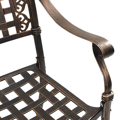 Pronssi puutarhan tuoli Petronis 55x56.5x91cm (2 pcs, alumiini)