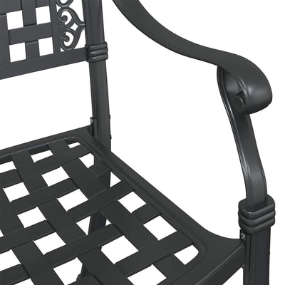 Musta puutarhan tuoli Smeurel 55x56.5x91cm (2 pcs alumiini)