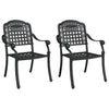 Musta puutarhan tuoli Smeurel 55x56.5x91cm (2 pcs alumiini)