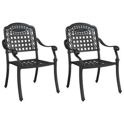 Musta puutarhan tuoli Smeurel 55x56.5x91cm (2 pcs alumiini)