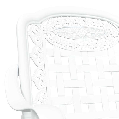 Valkoinen puutarhan tuoli Billye 55x56.5x91cm (2 pcs alumiini)