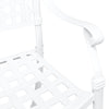 Valkoinen puutarhan tuoli Billye 55x56.5x91cm (2 pcs alumiini)
