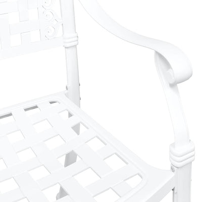 Valkoinen puutarhan tuoli Billye 55x56.5x91cm (2 pcs alumiini)