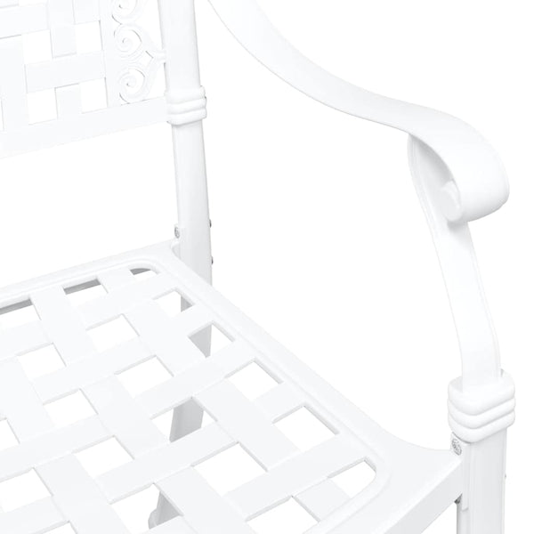 Alumiininen Puutarhan Tuoli 2 osaa Valkoinen 55 x 56.5 x 91cm