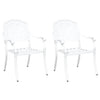 Valkoinen puutarhan tuoli Billye 55x56.5x91cm (2 pcs alumiini)