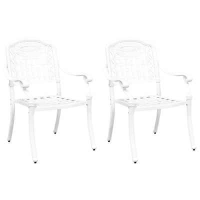 Valkoinen puutarhan tuoli Billye 55x56.5x91cm (2 pcs alumiini)