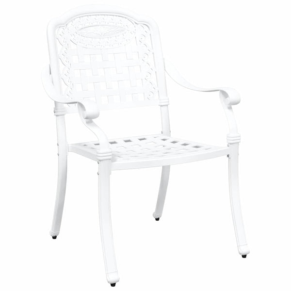 Alumiininen Puutarhan Tuoli 2 osaa Valkoinen 55 x 56.5 x 91cm