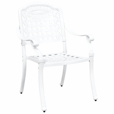 Valkoinen puutarhan tuoli Billye 55x56.5x91cm (2 pcs alumiini)