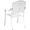 Valkoinen puutarhan tuoli Billye 55x56.5x91cm (2 pcs alumiini)
