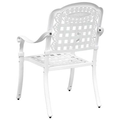 Valkoinen puutarhan tuoli Billye 55x56.5x91cm (2 pcs alumiini)