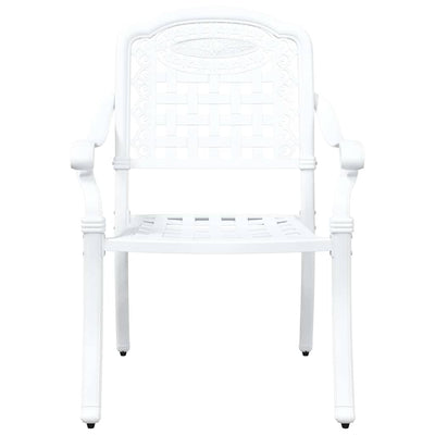 Valkoinen puutarhan tuoli Billye 55x56.5x91cm (2 pcs alumiini)