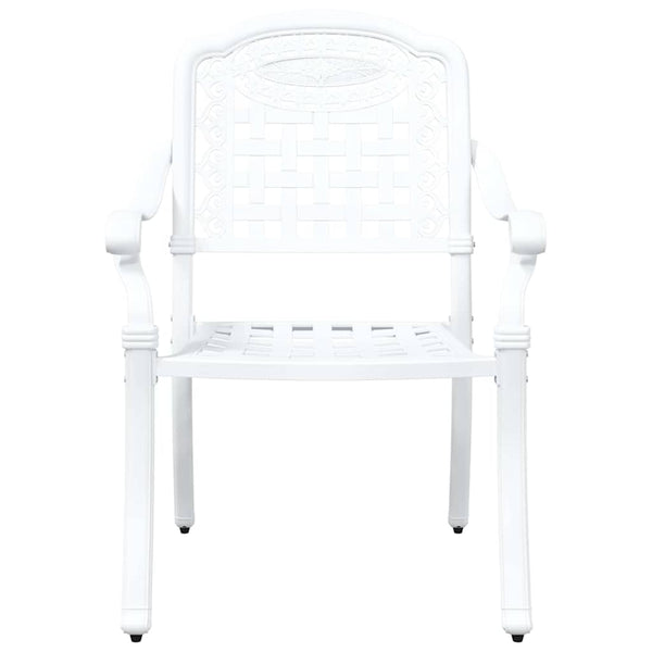 Alumiininen Puutarhan Tuoli 2 osaa Valkoinen 55 x 56.5 x 91cm