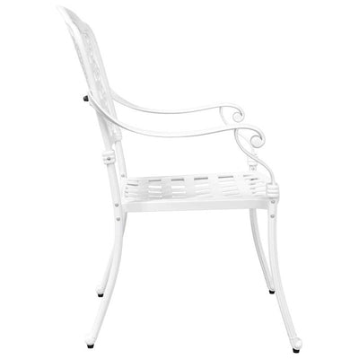 Valkoinen puutarhan tuoli Billye 55x56.5x91cm (2 pcs alumiini)