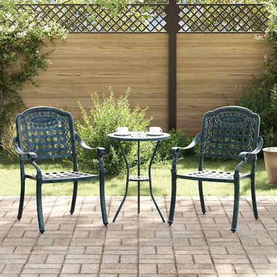 Vihreä puutarhan tuoli Tantu 55x56.5x91cm (2 pcs alumiini)