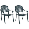 Vihreä puutarhan tuoli Tantu 55x56.5x91cm (2 pcs alumiini)
