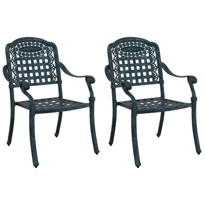 Vihreä puutarhan tuoli Tantu 55x56.5x91cm (2 pcs alumiini)