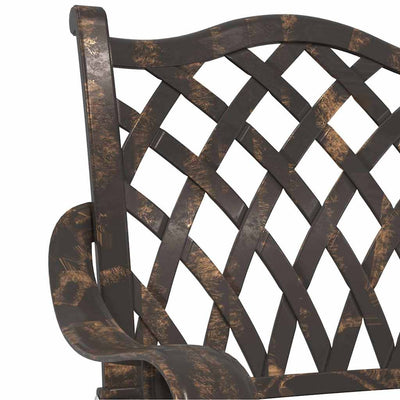 Pronssi puutarhan tuoli Zefira 55x56.5x91cm (2 pcs alumiini)