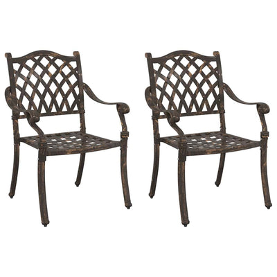 Pronssi puutarhan tuoli Zefira 55x56.5x91cm (2 pcs alumiini)