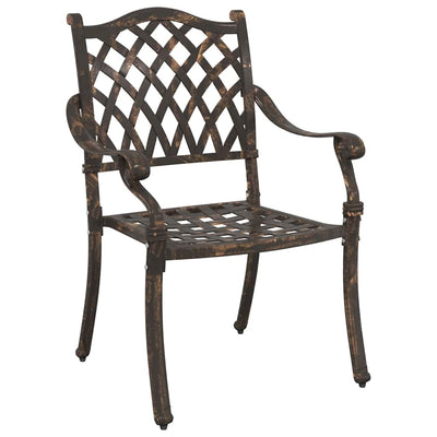 Pronssi puutarhan tuoli Zefira 55x56.5x91cm (2 pcs alumiini)