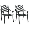Puutarhan Tuoli 2 pcs Musta 56 x 55 x 92.5cm Alumiini