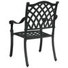 Puutarhan Tuoli 2 pcs Musta 56 x 55 x 92.5cm Alumiini