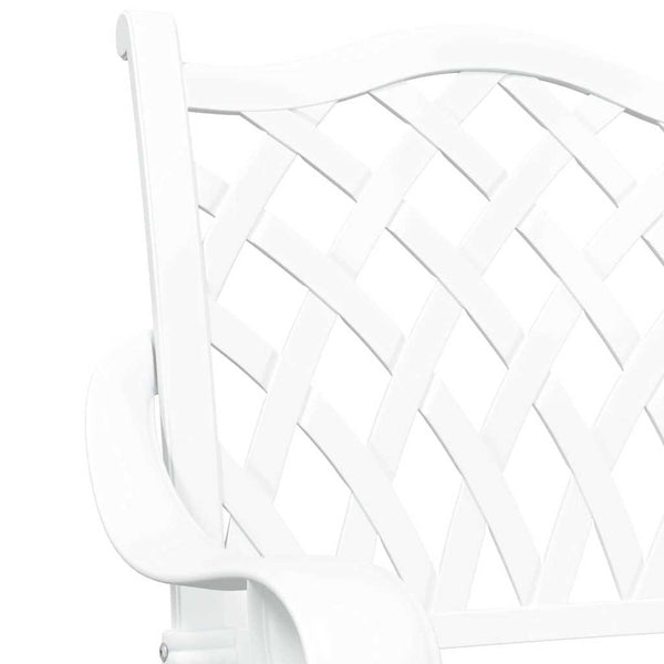 Puutarhan Tuoli 2 pcs Valkoinen 56 x 55 x 92.5cm Alumiini