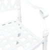 Puutarhan Tuoli 2 pcs Valkoinen 56 x 55 x 92.5cm Alumiini