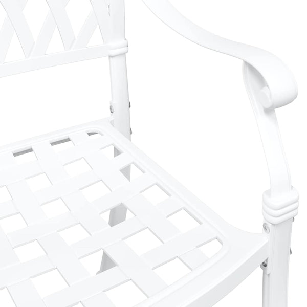 Puutarhan Tuoli 2 pcs Valkoinen 56 x 55 x 92.5cm Alumiini