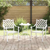 Puutarhan Tuoli 2 pcs Valkoinen 56 x 55 x 92.5cm Alumiini