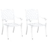 Puutarhan Tuoli 2 pcs Valkoinen 56 x 55 x 92.5cm Alumiini