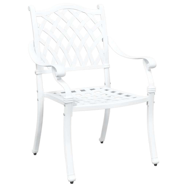 Puutarhan Tuoli 2 pcs Valkoinen 56 x 55 x 92.5cm Alumiini