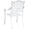 Puutarhan Tuoli 2 pcs Valkoinen 56 x 55 x 92.5cm Alumiini