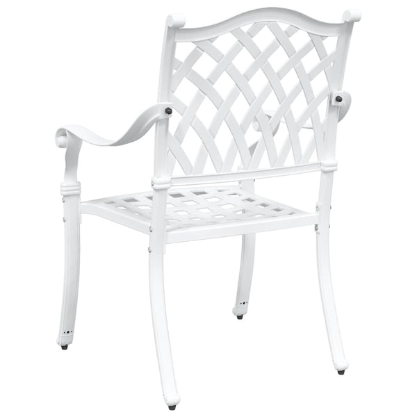 Puutarhan Tuoli 2 pcs Valkoinen 56 x 55 x 92.5cm Alumiini