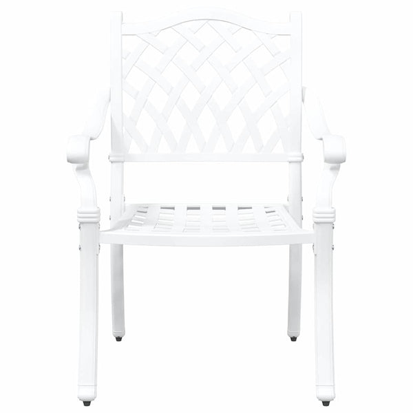 Puutarhan Tuoli 2 pcs Valkoinen 56 x 55 x 92.5cm Alumiini