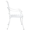 Puutarhan Tuoli 2 pcs Valkoinen 56 x 55 x 92.5cm Alumiini