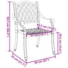 Puutarhan Tuoli 2 pcs Valkoinen 56 x 55 x 92.5cm Alumiini