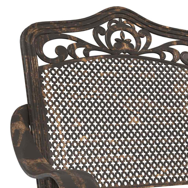 Puutarhan Tuoli 2 pcs 55 x 56.5 x 91cm Alumiini pronssin värisenä
