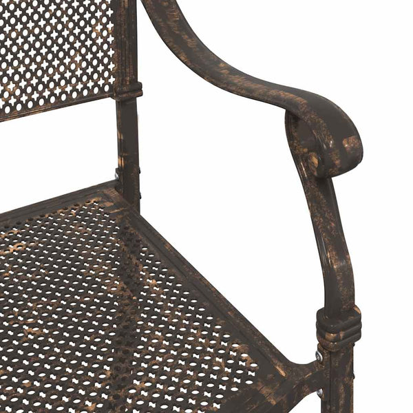 Puutarhan Tuoli 2 pcs 55 x 56.5 x 91cm Alumiini pronssin värisenä