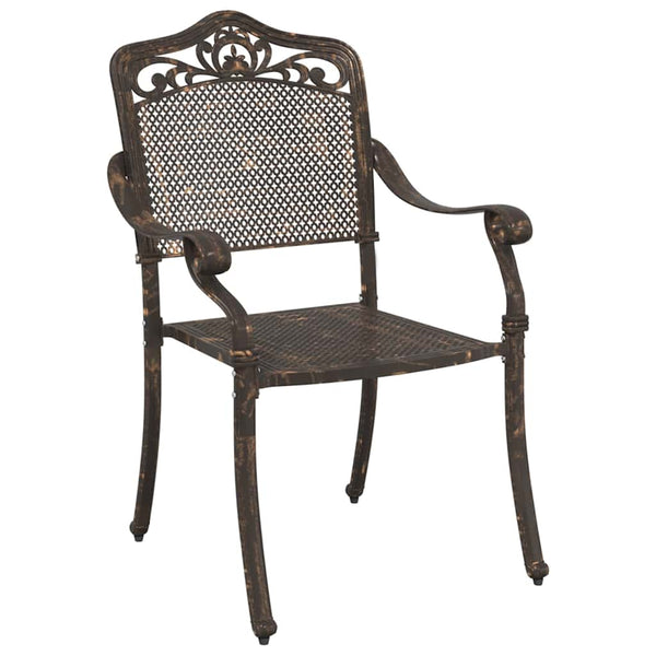 Puutarhan Tuoli 2 pcs 55 x 56.5 x 91cm Alumiini pronssin värisenä