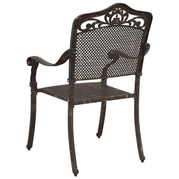 Puutarhan Tuoli 2 pcs 55 x 56.5 x 91cm Alumiini pronssin värisenä