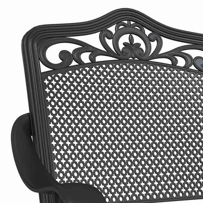 Musta puutarhan tuoli Gegeac 55x56.5x91cm (2 pcs, alumiini)
