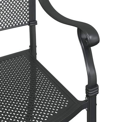 Musta puutarhan tuoli Gegeac 55x56.5x91cm (2 pcs, alumiini)