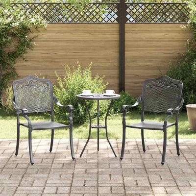 Musta puutarhan tuoli Gegeac 55x56.5x91cm (2 pcs, alumiini)