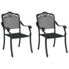 Musta puutarhan tuoli Gegeac 55x56.5x91cm (2 pcs, alumiini)