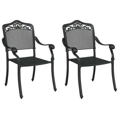 Musta puutarhan tuoli Gegeac 55x56.5x91cm (2 pcs, alumiini)