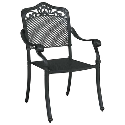Musta puutarhan tuoli Gegeac 55x56.5x91cm (2 pcs, alumiini)