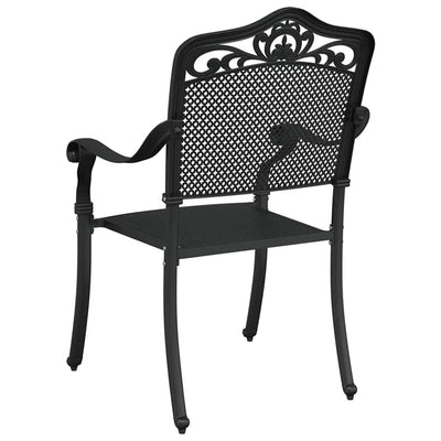 Musta puutarhan tuoli Gegeac 55x56.5x91cm (2 pcs, alumiini)